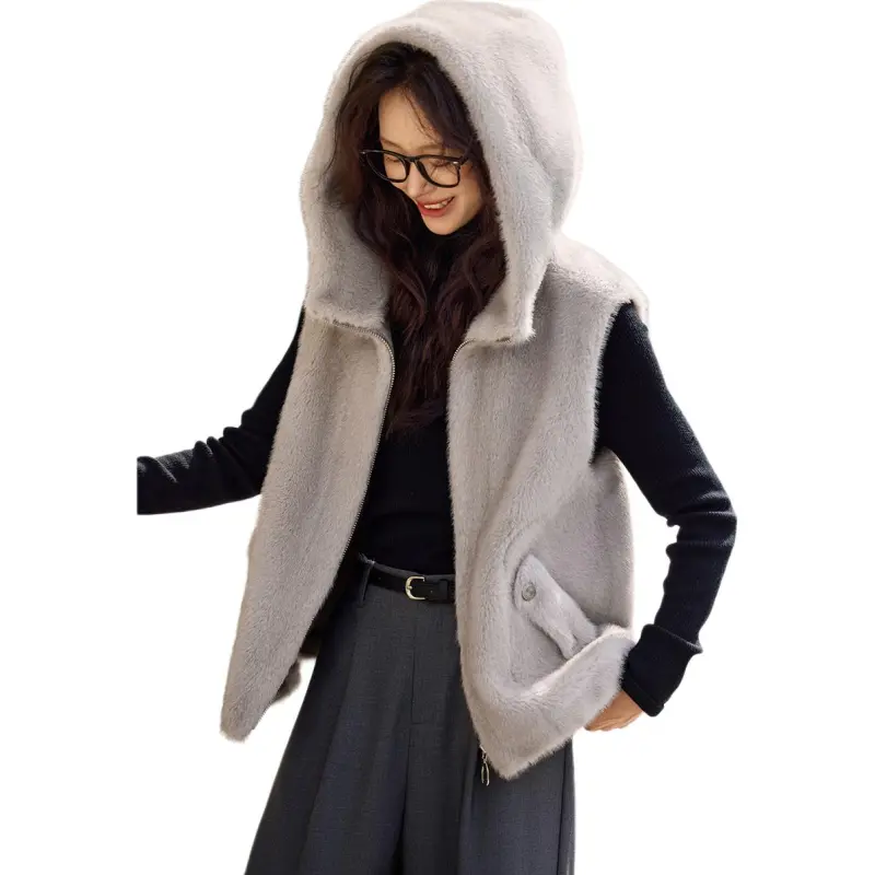 Mo Han Yi Mei Vest Women's Elephant Gray-3