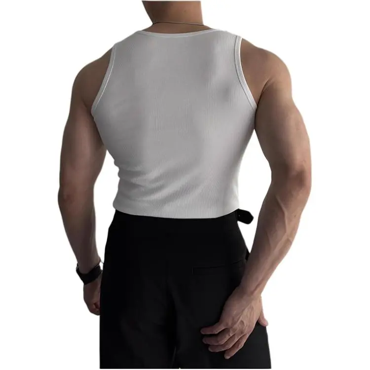 ROSECREED Fashion Minimalist Style Sleeveless Sports Shirt Unisex-5