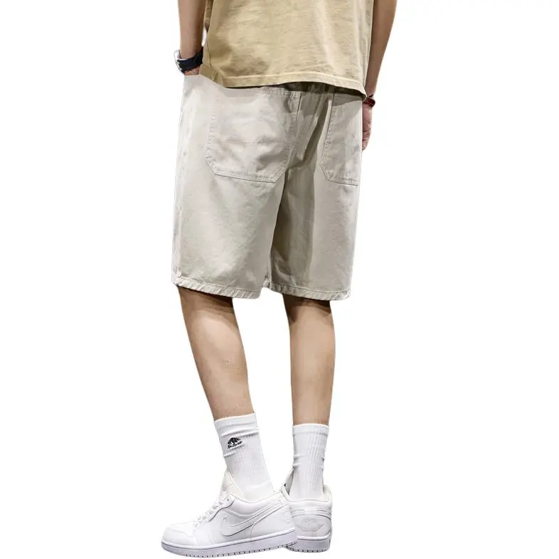 BUYDAUL Casual Shorts Unisex Ecru-3