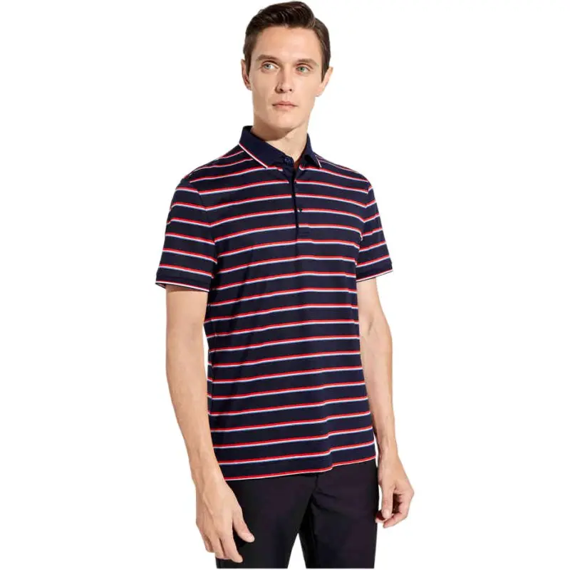 K BOXING Short Sleeved Polo Shirt Men's Dark Blue-1