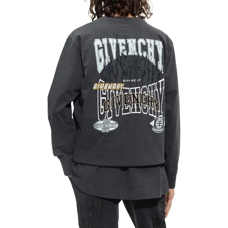 Givenchy Sweatshirts Men Charcoal Gray-5