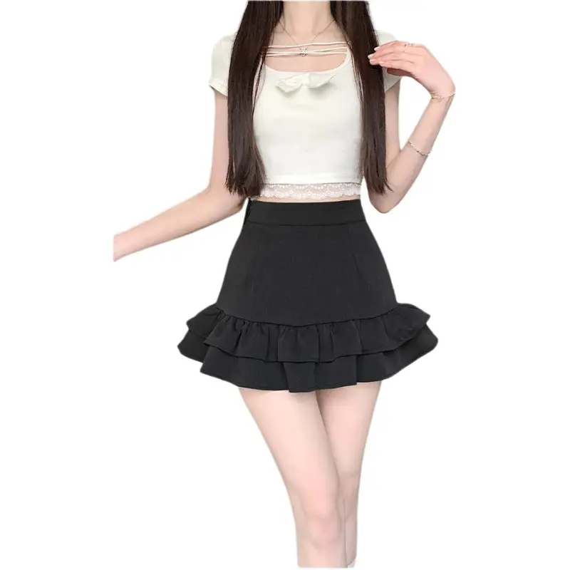 Flowers In Water Casual Short Skirts Women's-3