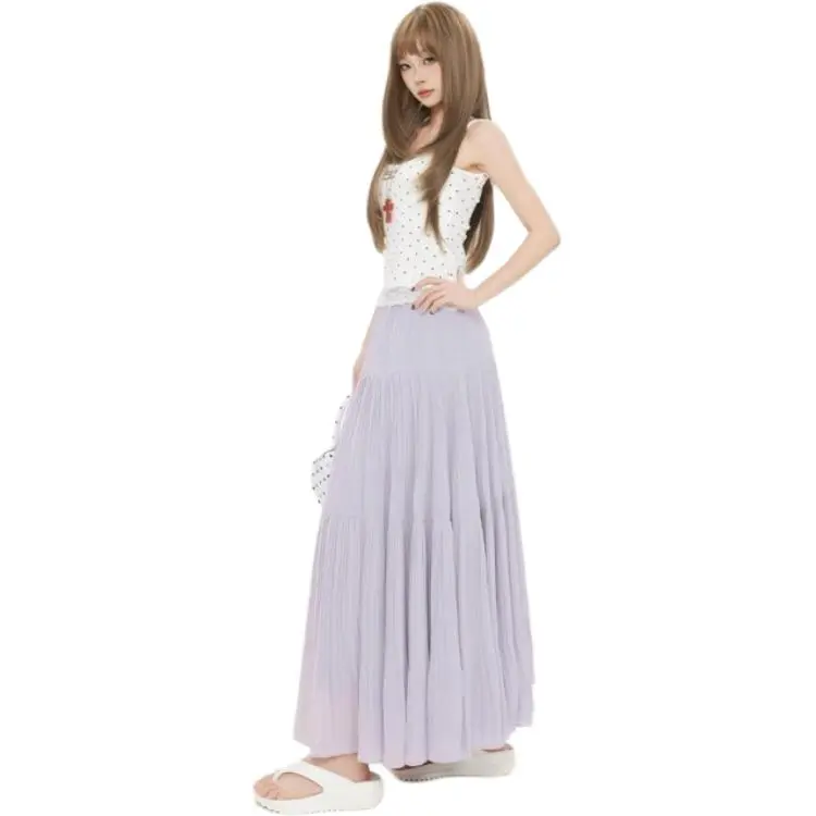 XIANSINIAO Casual Long Skirt Women's-2
