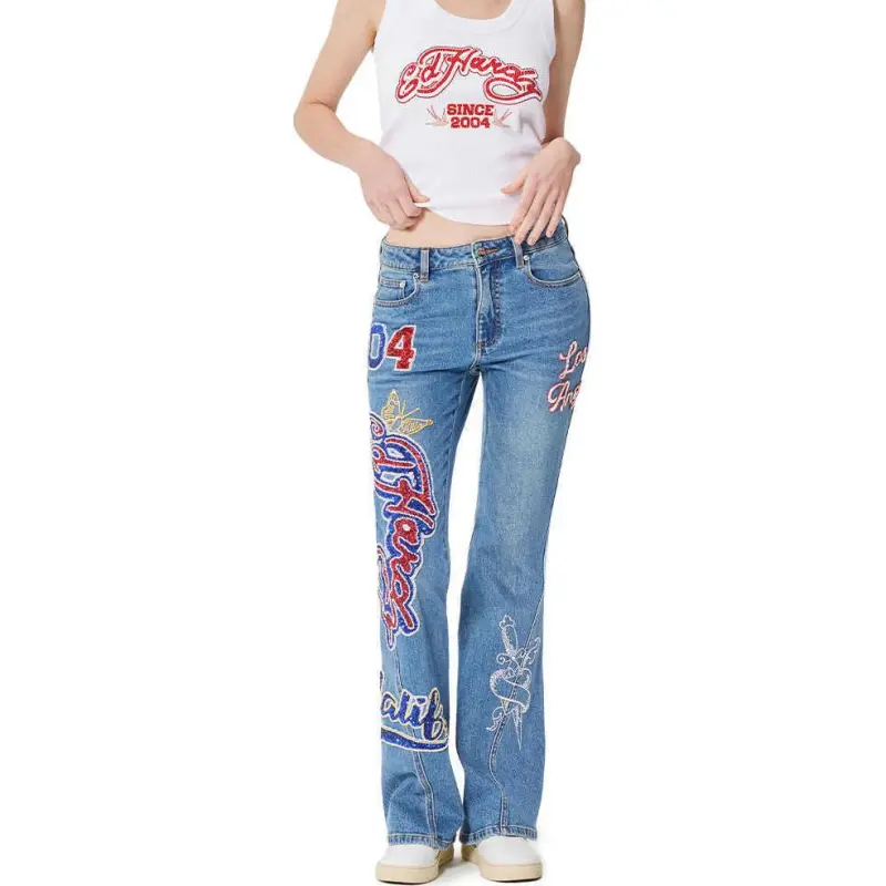 Ed Hardy SS25 Jeans Women's Indigo-4