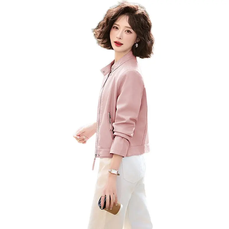 Yi Mengyuan Leather Jackets Coats Women's-2