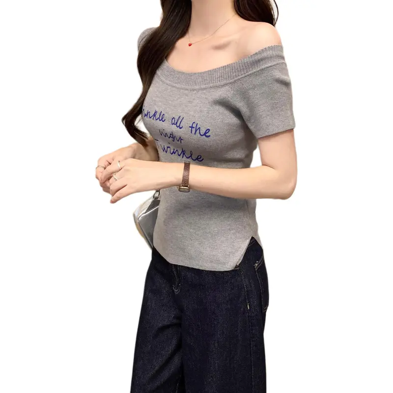 Mu Xiao Xin T Shirt Women's Gray-6