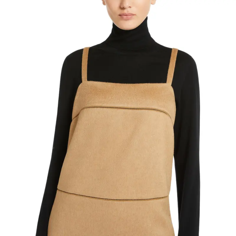 MaxMara BADEN1234 Collection Slip Dress Women's Camel-3