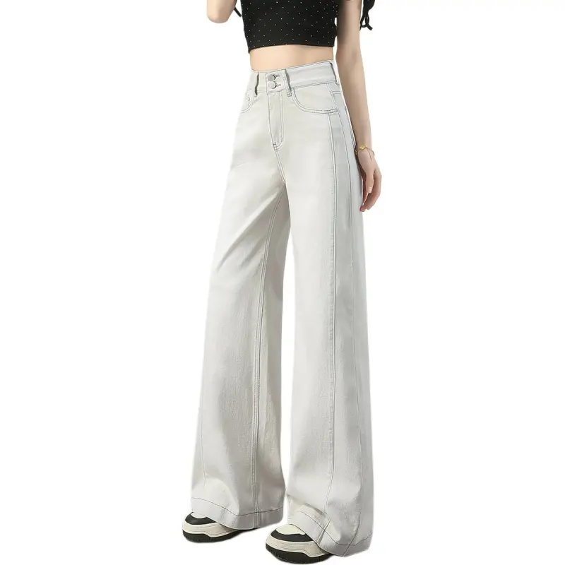 Weixi Jeans Women's Cream Apricot-5
