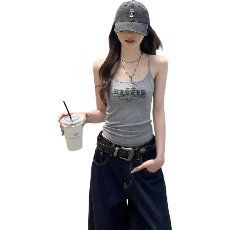 Mu Xiao Xin Camisoles Women's Gray-5