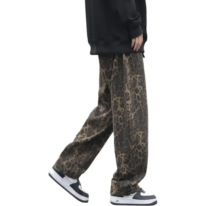 TONYKRZ Jeans Unisex Leopard Print-1