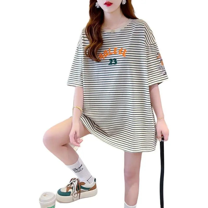 XIANSINIAO Drop Shoulder Sleeve T Shirt Women's-1