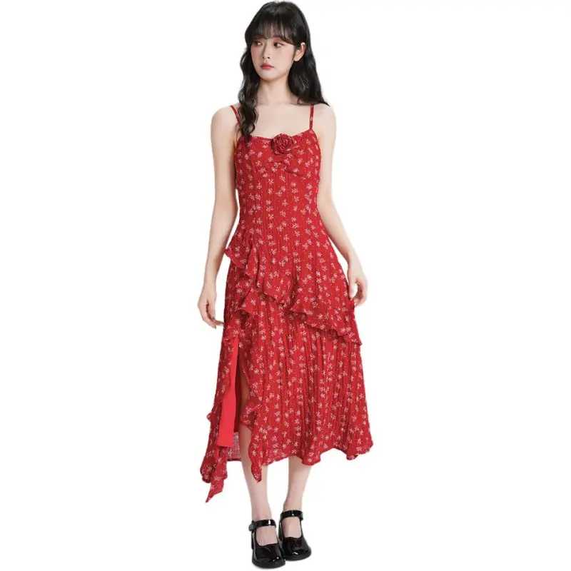 JECCI FIVE Slip Dresses Women's Burgundy-2