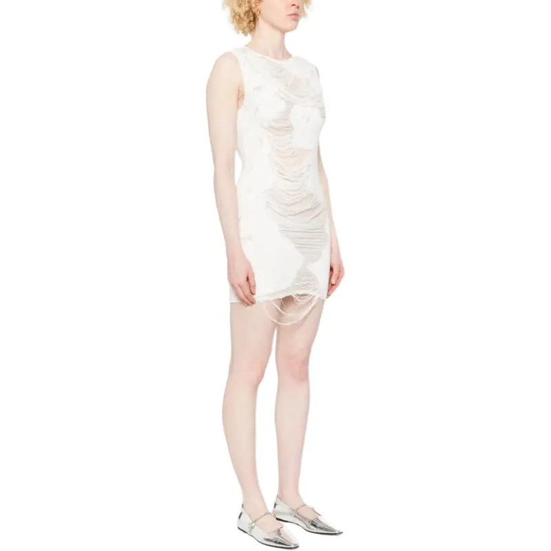MM6 Maison Margiela Distressed Mini Dress-3