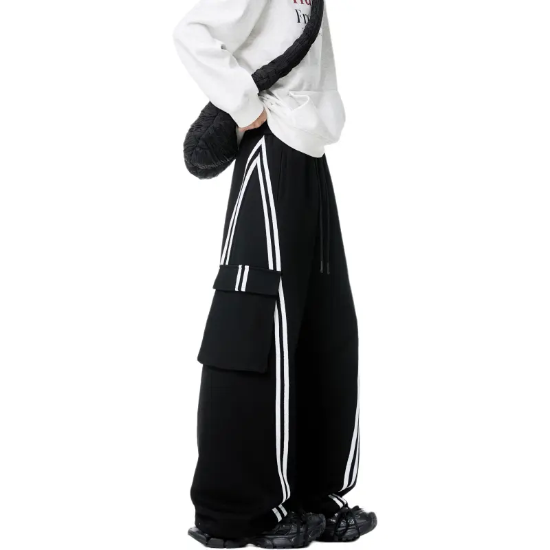 CORNILOT Casual Pants Unisex Black-4