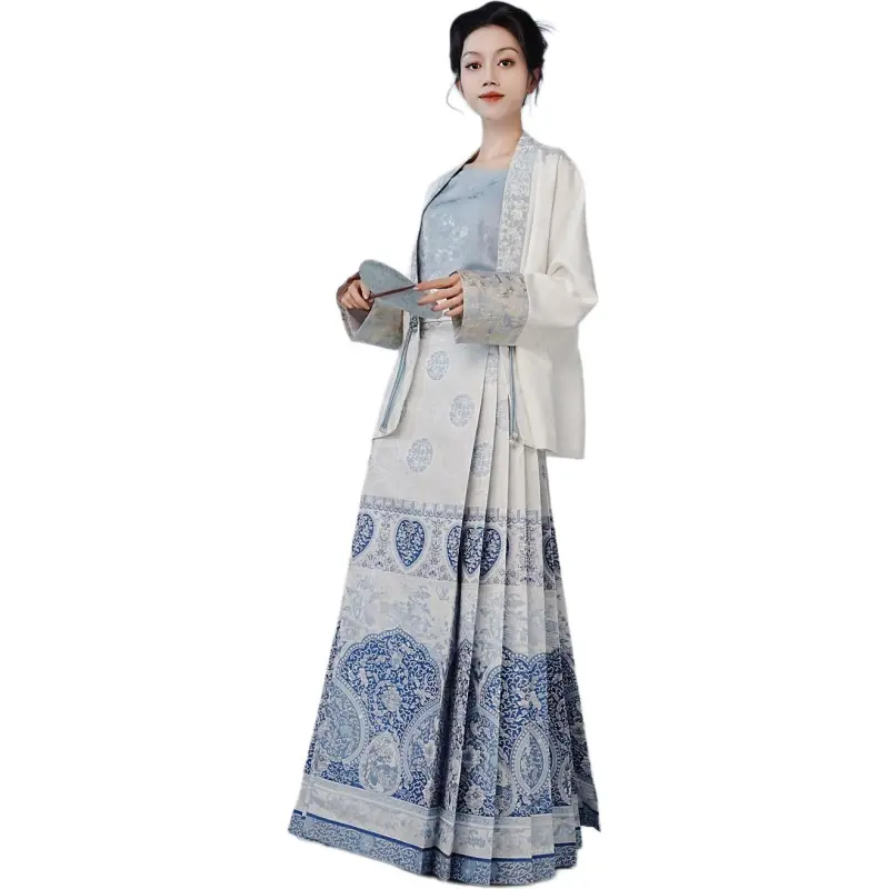 XINGHEHANGE New Chinese Style Hanfu Cute Skirt Everyday Skirt Set Women's-3