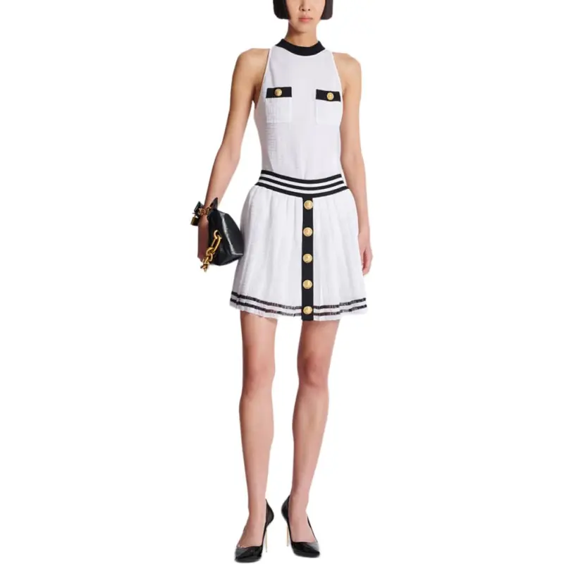BALMAIN Casual Short Skirts Women's White-2