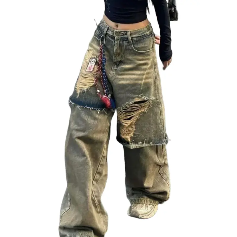 ZONEiD Jeans Unisex Yellow Mud-3