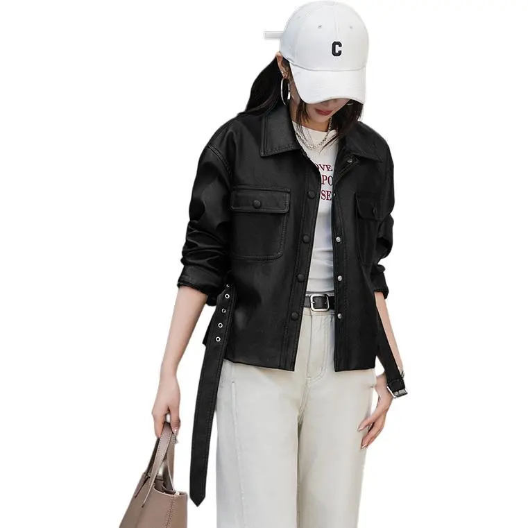 Yi Mengyuan Leather Jacket Women's-7