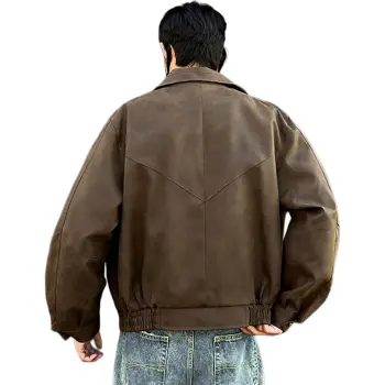 ACUOD BY CHANU Leather Jacket Unisex Brown