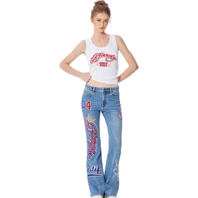 Ed Hardy SS25 Tank Tops Women's Ivory White-2