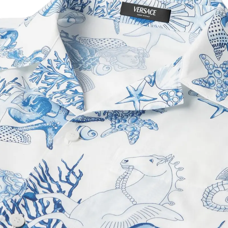 VERSACE Coral Theatre Cotton Shirt-2