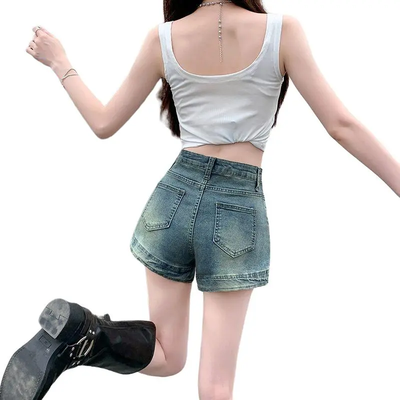 GOSO Denim Shorts Women's Vintage Blue-2