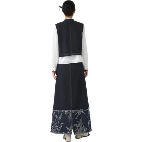XINGHEHANGE Fashion Comfortable Sleeveless Vest Elegance Versatile Skirt Set Women's