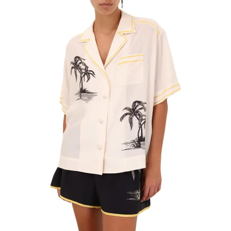 Zimmermann Palm Tree print Skirt-2