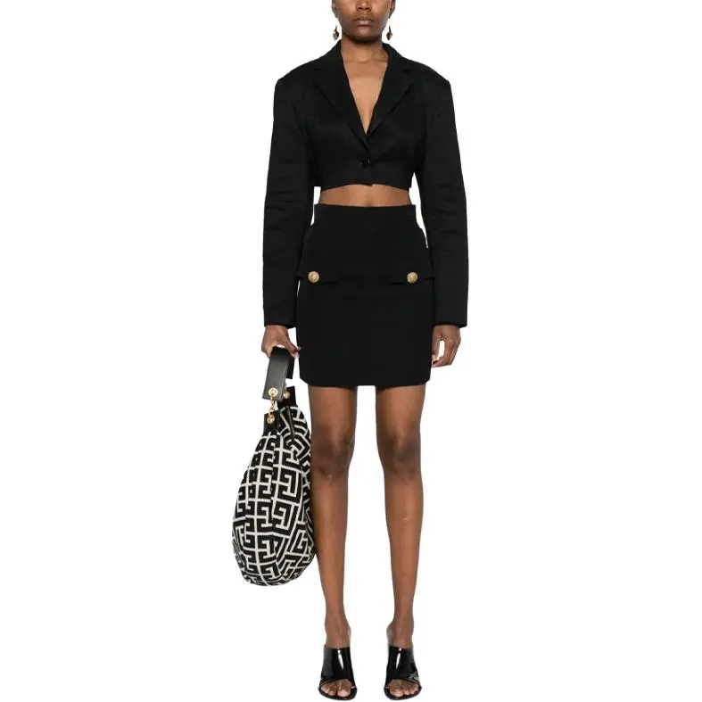 BALMAIN Zip Up Mini Skirt-2