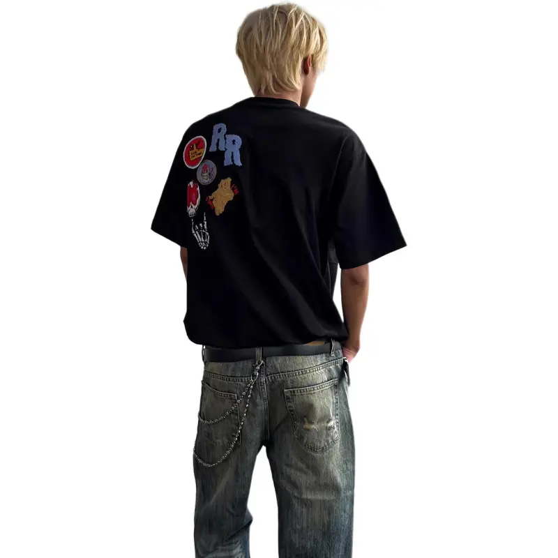 KVIV T Shirts Men Black -1
