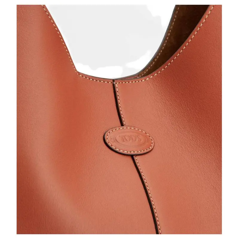 TOD'S DI Calfskin One Shoulder Handbag Trumpets Women's Orange-4