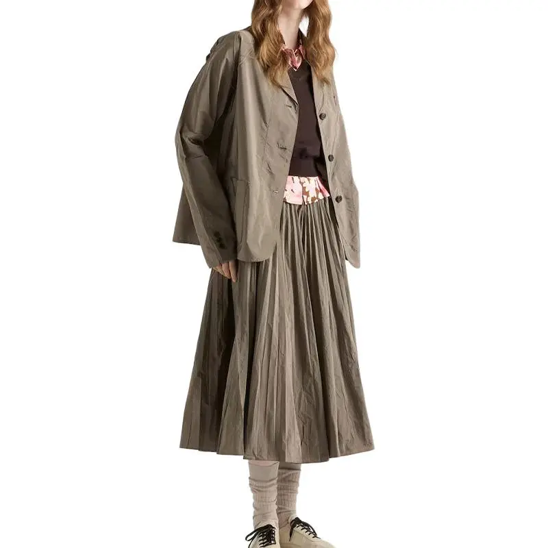 PRADA Casual Long Skirt Women's Gray-1