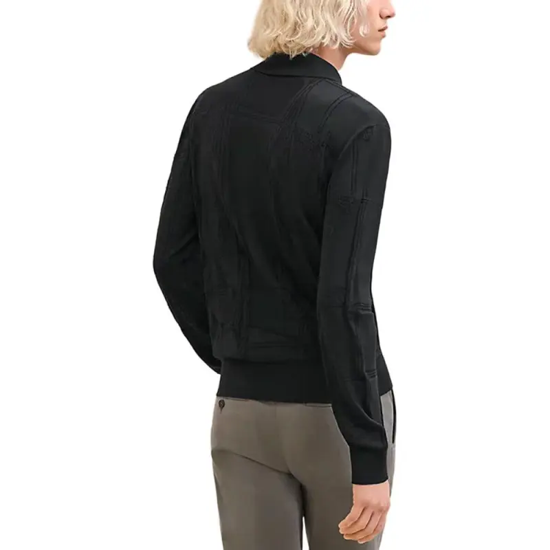 HERMES Jeu De Points Harnais Knitwear Men's Black-1