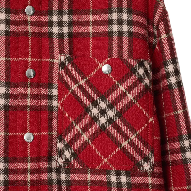 Burberry Check Wool Shirt-4