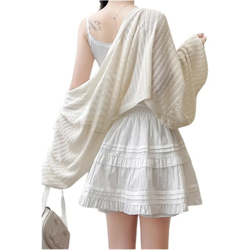 Mu Qingqing Casual Short Skirts Women's White-5
