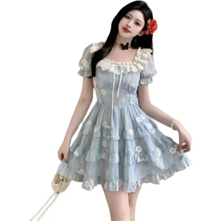 Mu Xiao Xin Short Sleeved Dress Women's-2