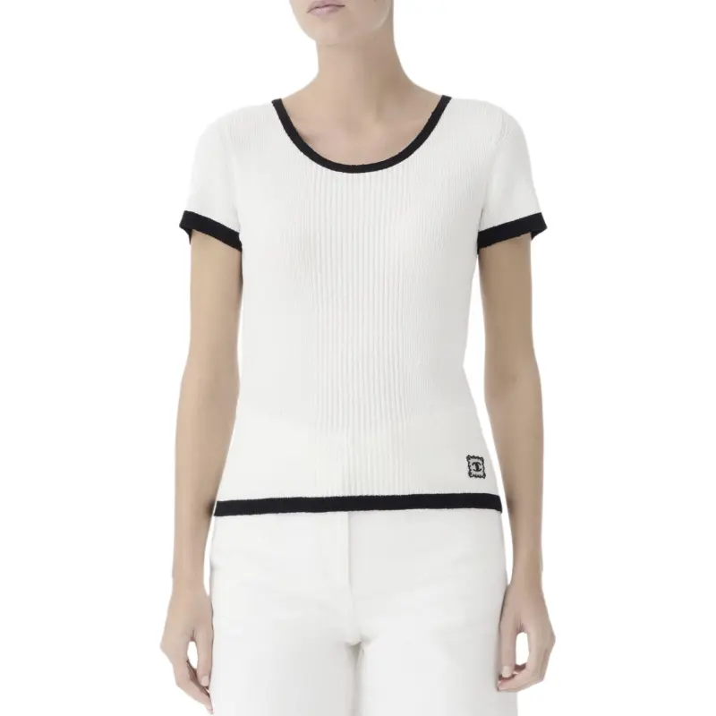 CHANEL Regular T Shirt Women's White-2