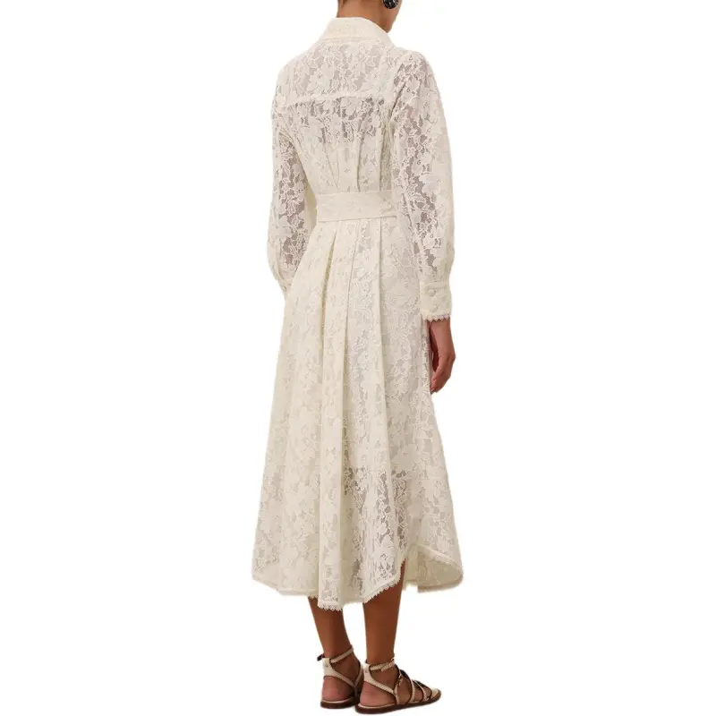 Zimmermann SS25 Long Sleeved Dress Women's Cream-4