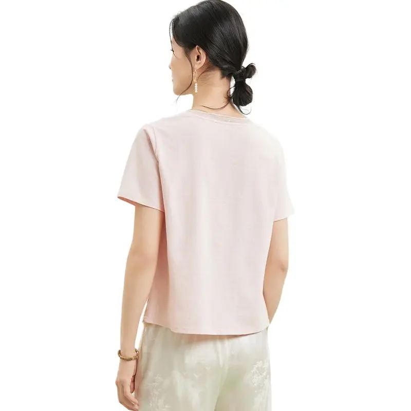 JINJU T Shirts Women's Pink-1