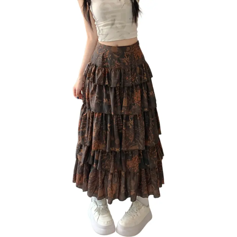 Mu Xiao Xin Casual Long Skirt Women's-4