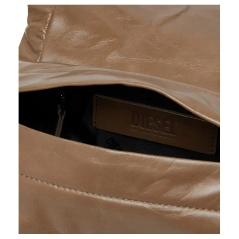 DIESEL Cow Leather Crossbody Bag, Shoulder Bag Medium Size Women's Umber-3