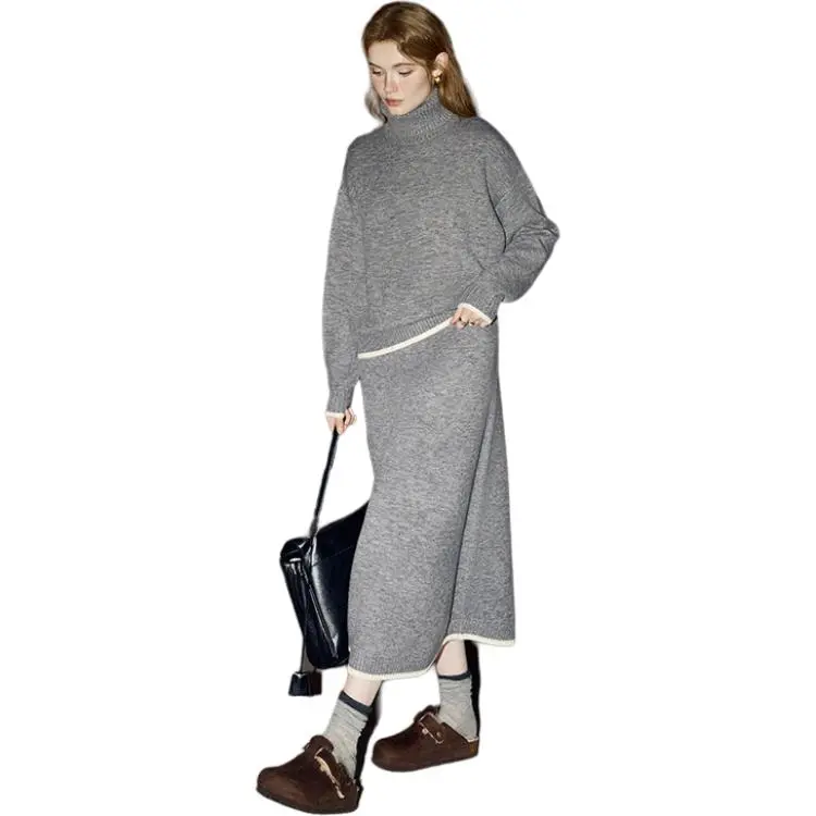 KUHNMARVIN Skirt Pullover Women's Gray-2