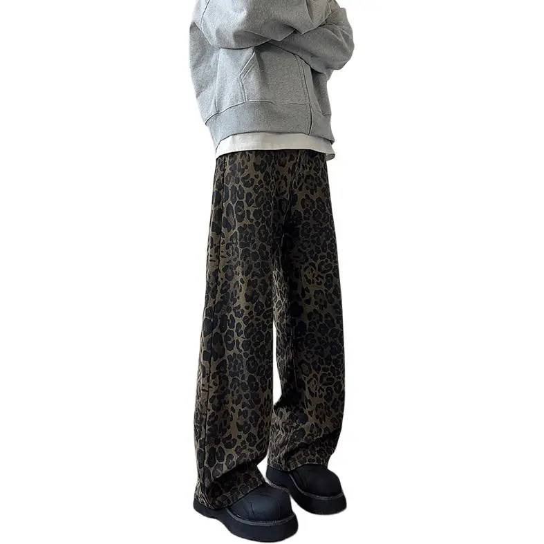 Izex Casual Pants Unisex Leopard Print-4