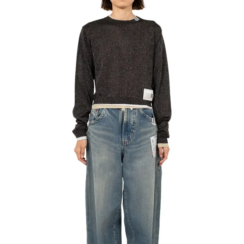 Maison Mihara Yasuhiro Triple layered Glittered Sweater-2