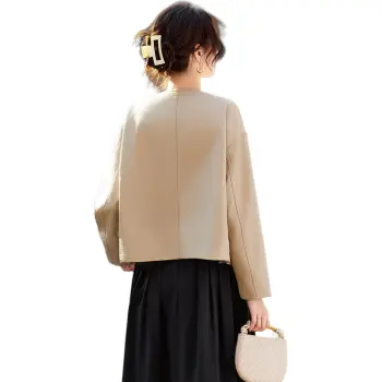 TERRE BLEUE Spring, Fall Leather Jacket Loose Fit Women's