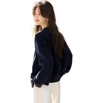 Mu Xiao Xin Knitwear Women's Navy Blue