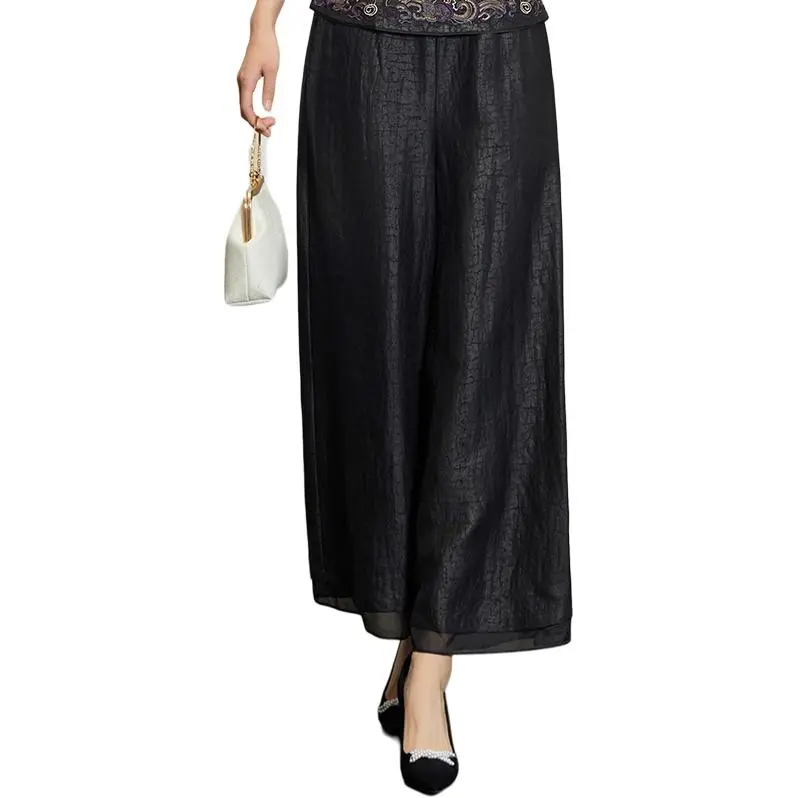 Yi Mengyuan Casual Pants Women's Black-1