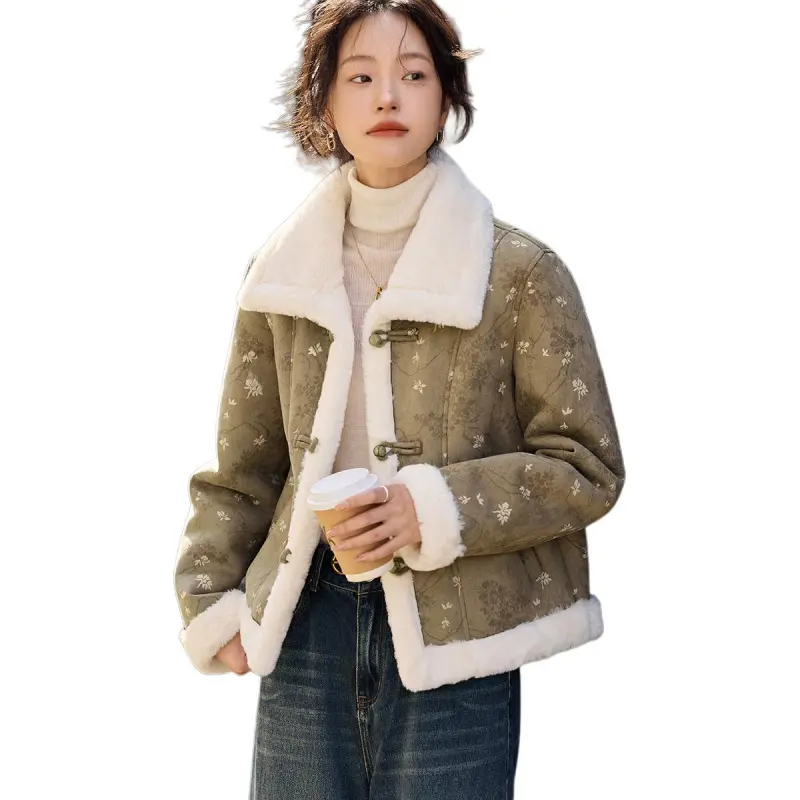 Mo Han Yi Mei Jackets Coats Women's Green-1