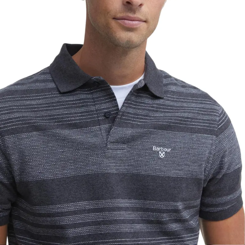 BARBOUR FW24 Polo Shirt Men's Charcoal Gray-5