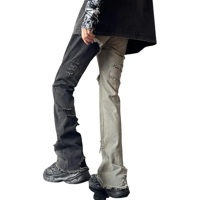 Imcrasy Jeans Unisex Black & Blue Double Multicolor-1